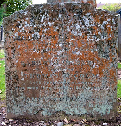 Headstone - South side